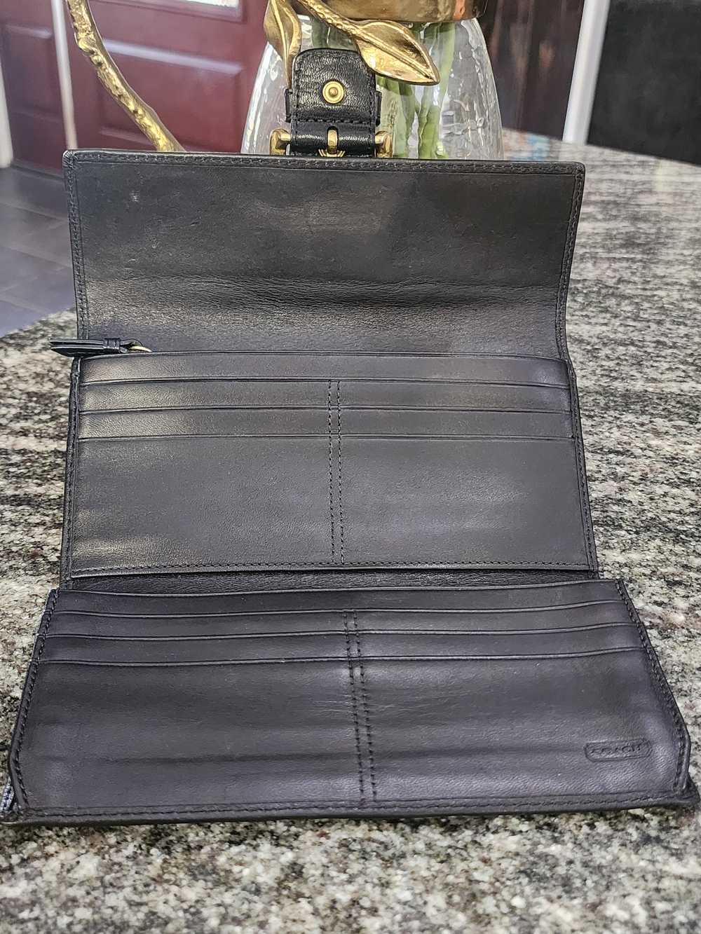 Coach Black Soho Leather Wallet with Gold-Tone Buckle- 7.5×4 - Picture 5 of 6